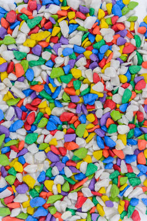 Closeup top view of pebble stones Colorful, Background.の写真素材