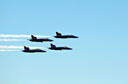 Seattle,WA-August 3: Seafair celebrates the opening of boating season with the Blue Angels over Lake Washington August 3, 2012のeditorial素材