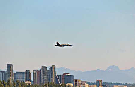 Seattle,WA-August 3: Seafair celebrates the opening of boating season with the Blue Angels over Lake...