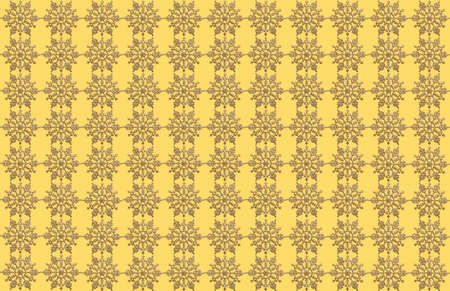 Abstract seamless background with gold snowflakes