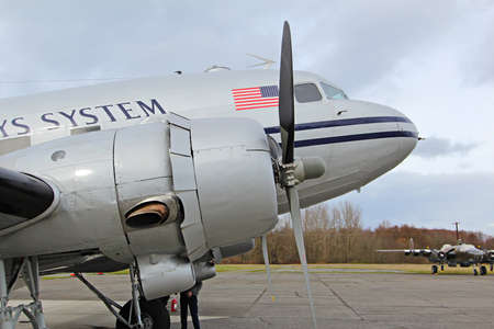 MUKILTEO - MARCH 02  DC-3 N877MG inaugural flight on March 20, 2013 in Mukilteo, Washington  The...