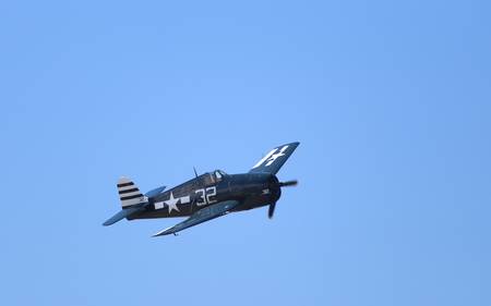 EVERETT -  JUNE 29  A restored World War 2 Grumman F6F-5 Hellcat was seeing flying in the skies over...