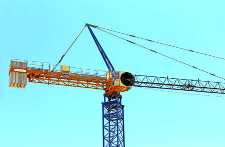 A tower crane on a construction site
