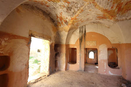 Ruins of ancient Berber village in Takrouna, Tunisiaのeditorial素材