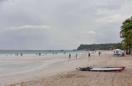 Paddle boards on Boracay Beach, Philippines