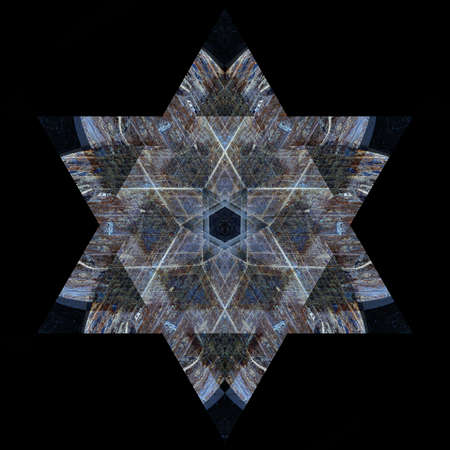 Unique abstract textrued Star of Davidの写真素材