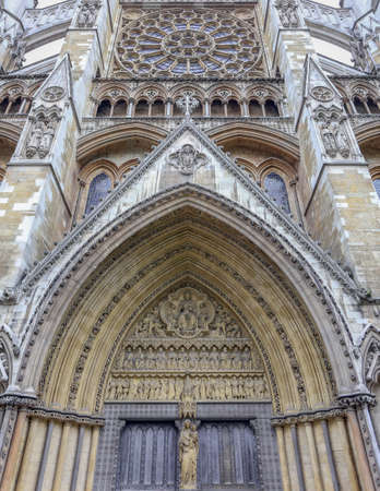 Carvings and Gothic architecture at Westminster Abbey is over a thousand years old.の写真素材