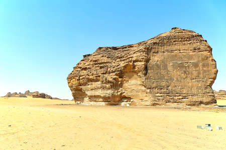 Beautiful rock formations in the desert surouding Al Ula, KSAの写真素材