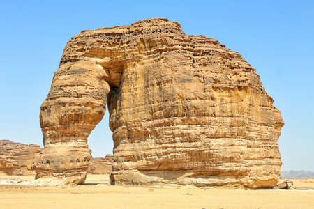 A view of Elephant Rock, Al Ula, KSAの写真素材