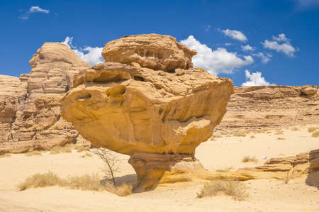 Beautiful rock formations in the desert surouding Al Ula, KSAの写真素材