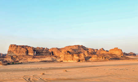Beautiful rock formations in the desert surouding Al Ula, KSAの写真素材
