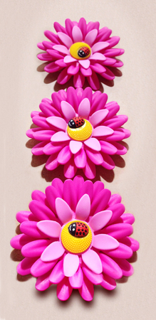 Plastic flower productsの写真素材
