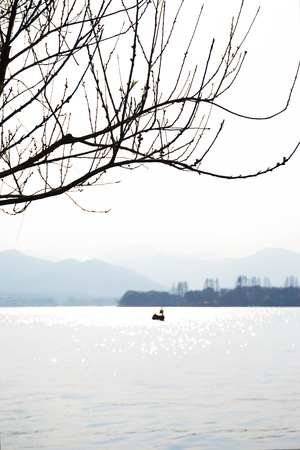 Southern lake sceneryの写真素材