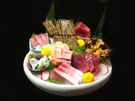 Japanese Seafood sashimi assorted cold dishesの写真素材