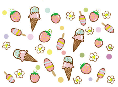 Sweet cute cartoon imagesのイラスト素材