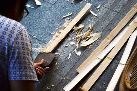 traditional weaving craftsmanの写真素材