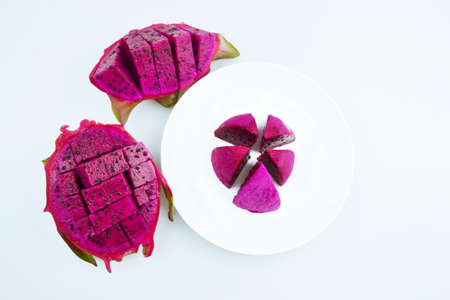 tropical fruit dragon fruitの写真素材