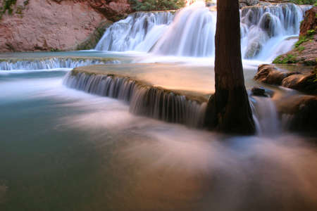 Slow running water in the magic Havasu Canyon.の写真素材