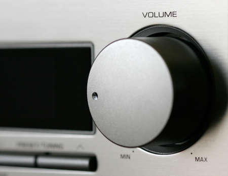 Volume button on silver receiverの写真素材