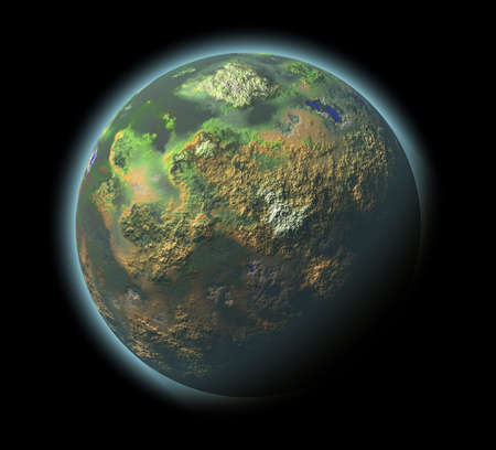 Render of Imaginary Planet with Atmosphere