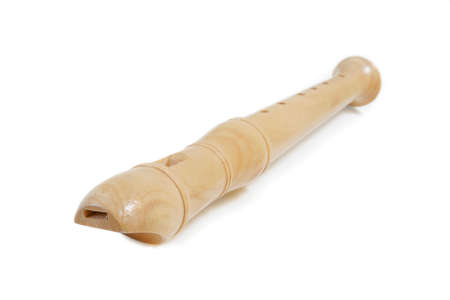 Vintage recorder isolated on pure white background