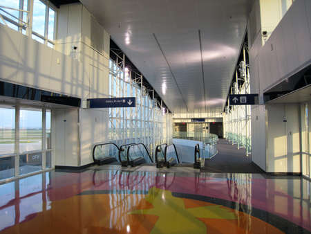 Modern architecture in newly opened US airport