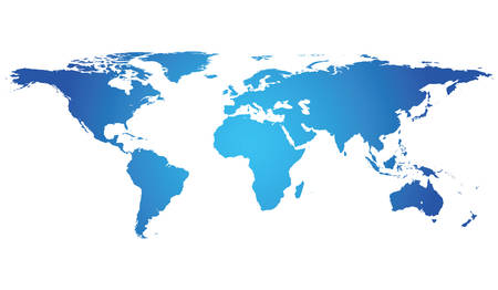 Highly Detailed World Map with gradientのイラスト素材