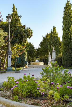 Walkway near Catholic Church of St Francis ,Croatiaの写真素材