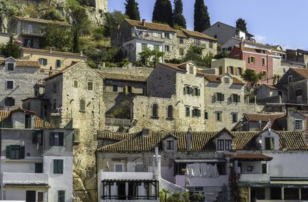 housing in the beautiful city of Sibenik, Croatiaの写真素材