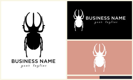 silhouette ladybug beetles logo templateのイラスト素材