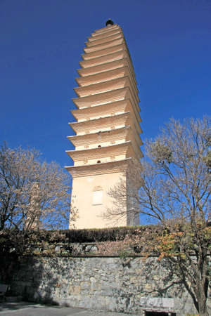 The Three Pagodas of Chongsheng Temple at Dali, Chinaのeditorial素材