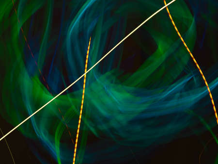 Light trails with long exposure.