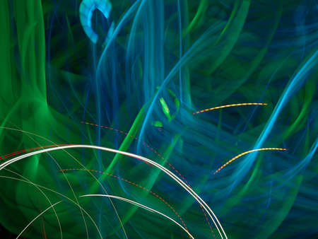 Light trails with long exposure.の写真素材