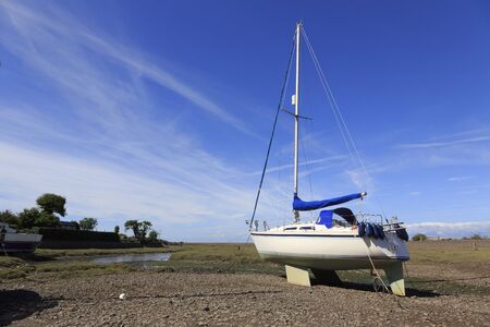 Yacht at Porlock weirの写真素材