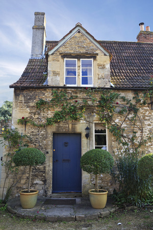 Old house in the pretty village of Lacock in Wiltshire, UKのeditorial素材