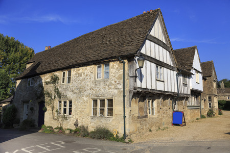 Old houses in the pretty village of Lacock in Wiltshire, UKのeditorial素材