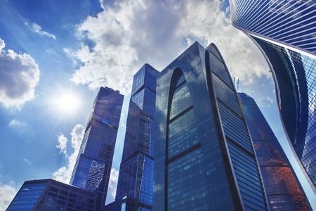Modern skyscrapers in Moscow city business center