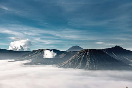 Bromo volcano from view point in morningの写真素材