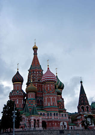 St. Basil Cathedral on Red Square daytime, Moscow, Russiaの写真素材