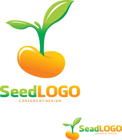 Seed Leaf Growth Plants Logoのイラスト素材
