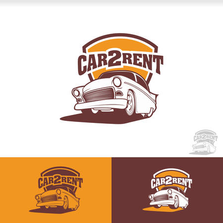 Car Rent Classic vintage logoのイラスト素材