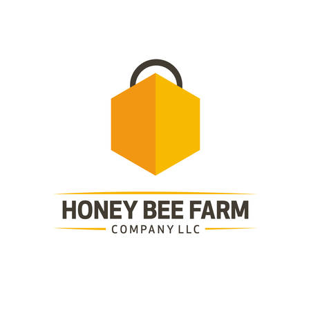 Honey Shop Polygon Farm logoのイラスト素材