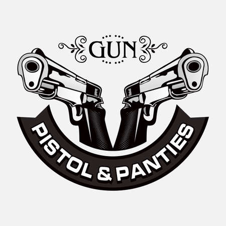 Shooting Club Emblem vector logoのイラスト素材