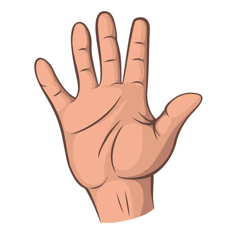 Hi hey hay hand Front Gestureのイラスト素材