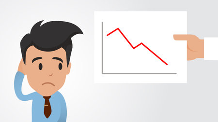 bussines Loss minus chart Illustrationsのイラスト素材