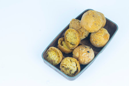Sala lauak is a fried food of Pariaman, West Sumatra, Indonesia. Selective focused. Defocused.