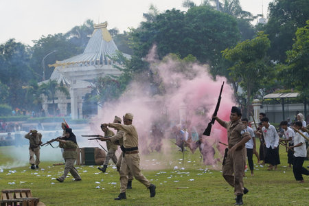 June 9, 2024. Surabaya, East Java, Indonesia. The theatrical event commenced by the community. To...