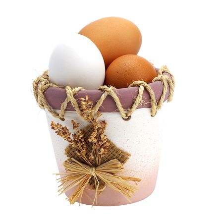 Eggs in a potの写真素材