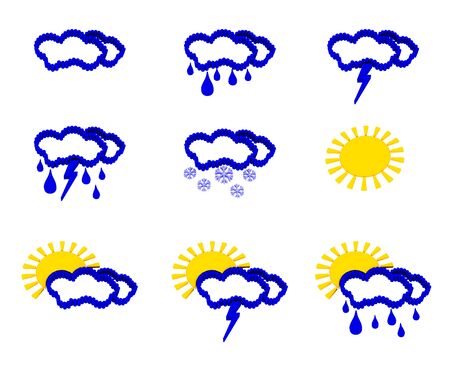3d color weather icons set.の写真素材