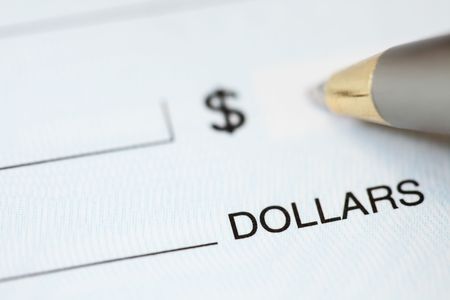 Accounting and check writingの写真素材